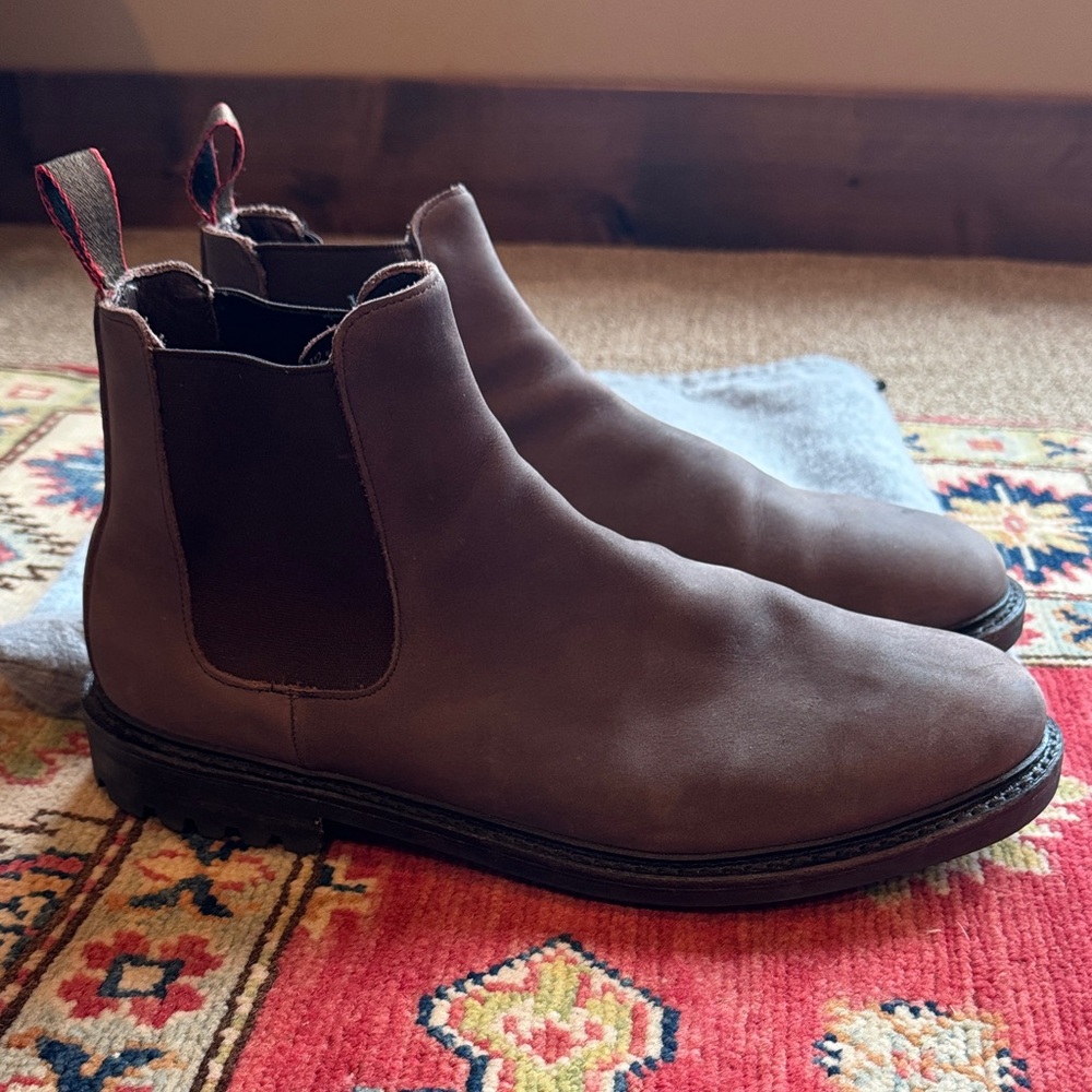 Men's Allen Edmonds Brown Suede Chelsea Boots - 12